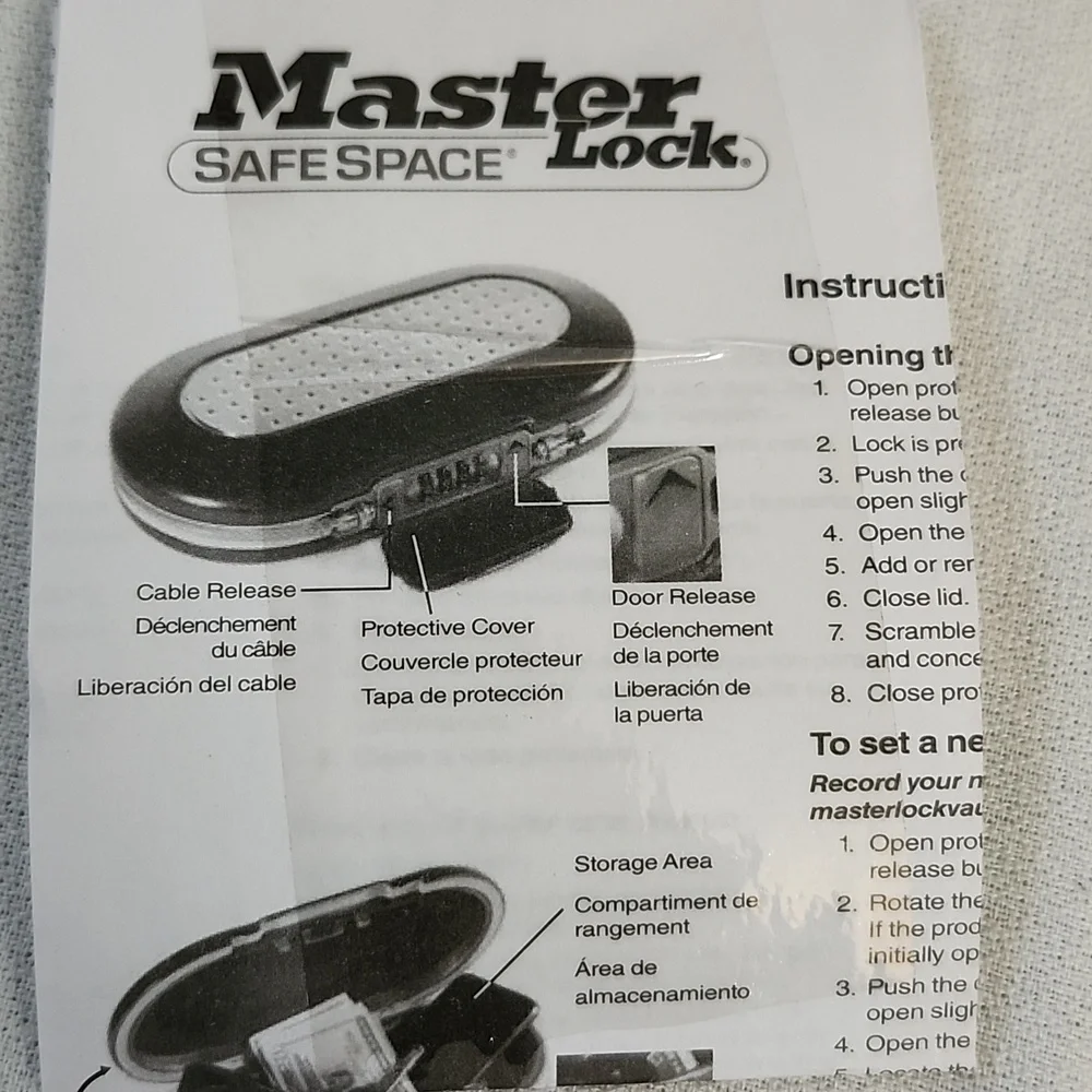 Master Lock Mini Travel Safe With Steel Locking Cable